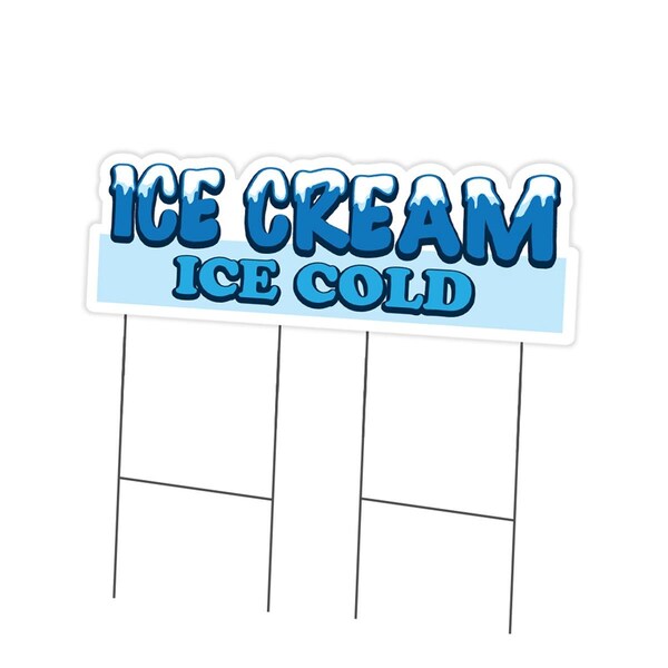 Amistad 24 x 36 in. Yard Sign & Stake - Ice Cream Ice Cold AM2160801 - main